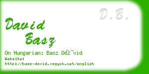 david basz business card